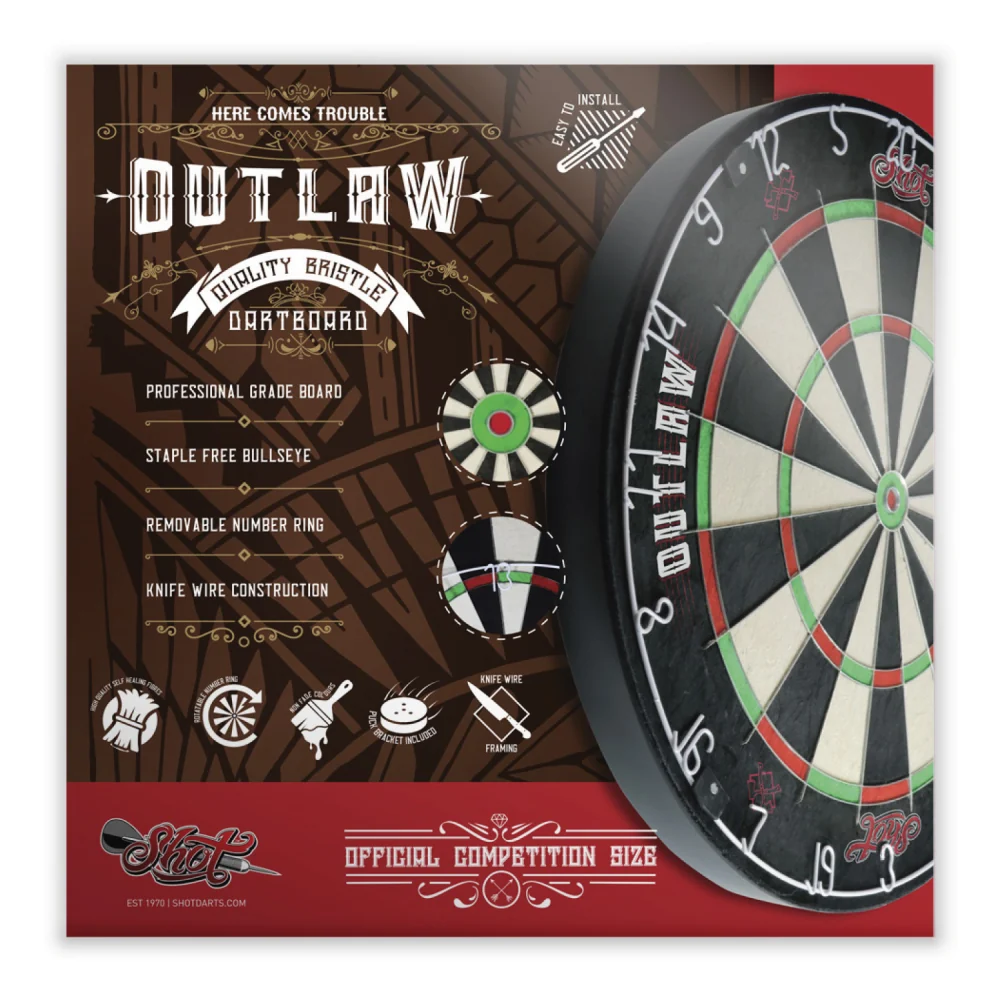 Shot Outlaw Bristle Dartboard - Image 3